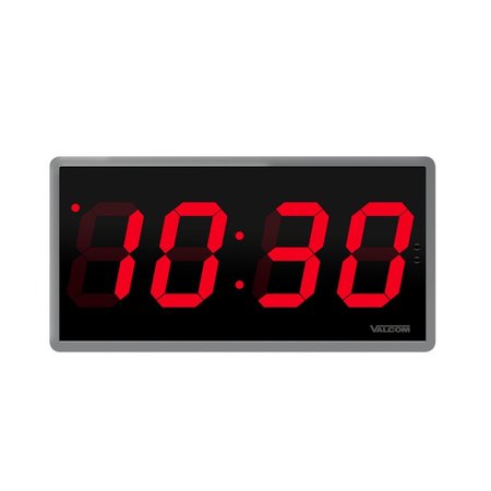 VALCOM 4.0Wireless Digital Clock, 110V W/Surface Mt. Housing V-DW11040B